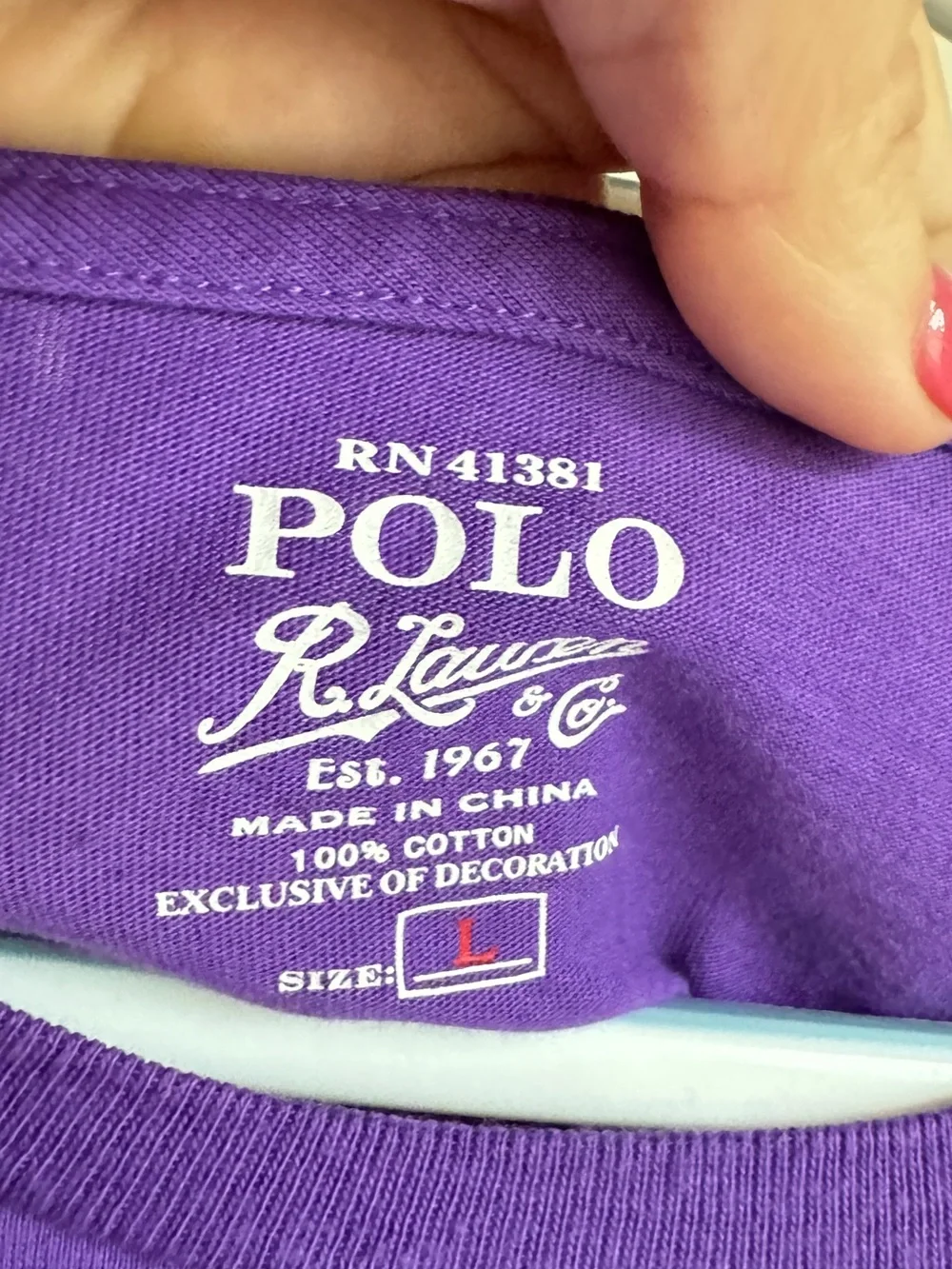Polo by Ralph Lauren Purple Short-Sleeve Crewneck Tee with Yellow Pony